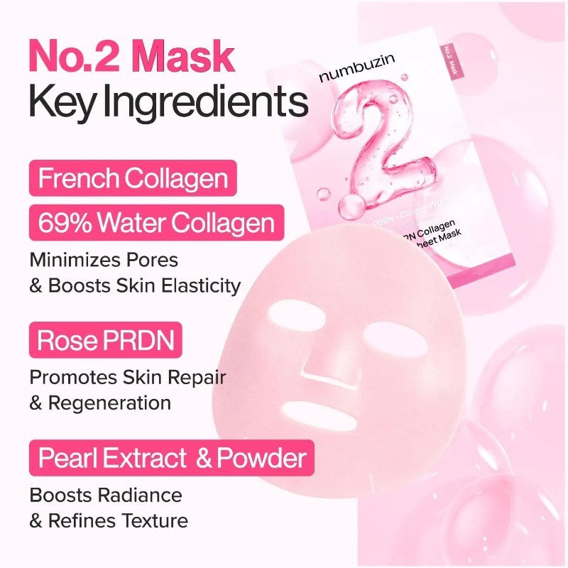 numbuzin No.2 mask key ingredients