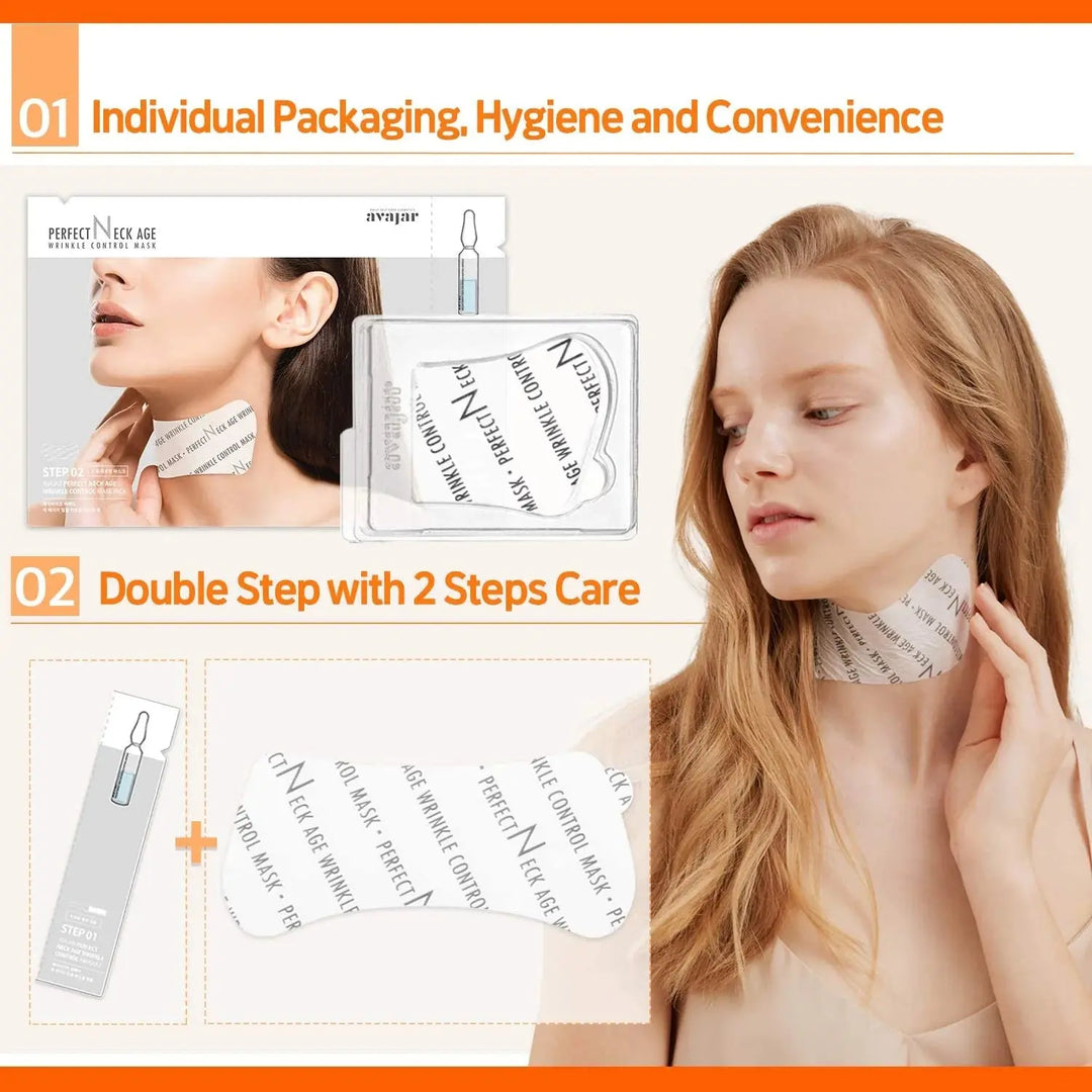 Age Protection Mask Avajar Perfect Neck Age Wrinkle Control Mask - Seouléa