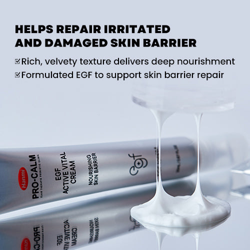 PRO-CALM EGF Active Vital Cream - rich velvety texture helps repair irritated skin barrier