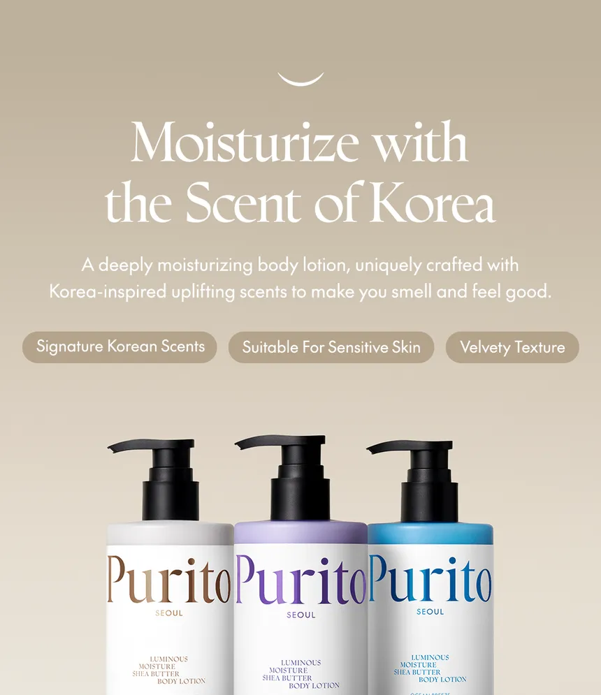 Purito SEOUL Luminous Moisture Shea Butter Body Lotion - 3 Types