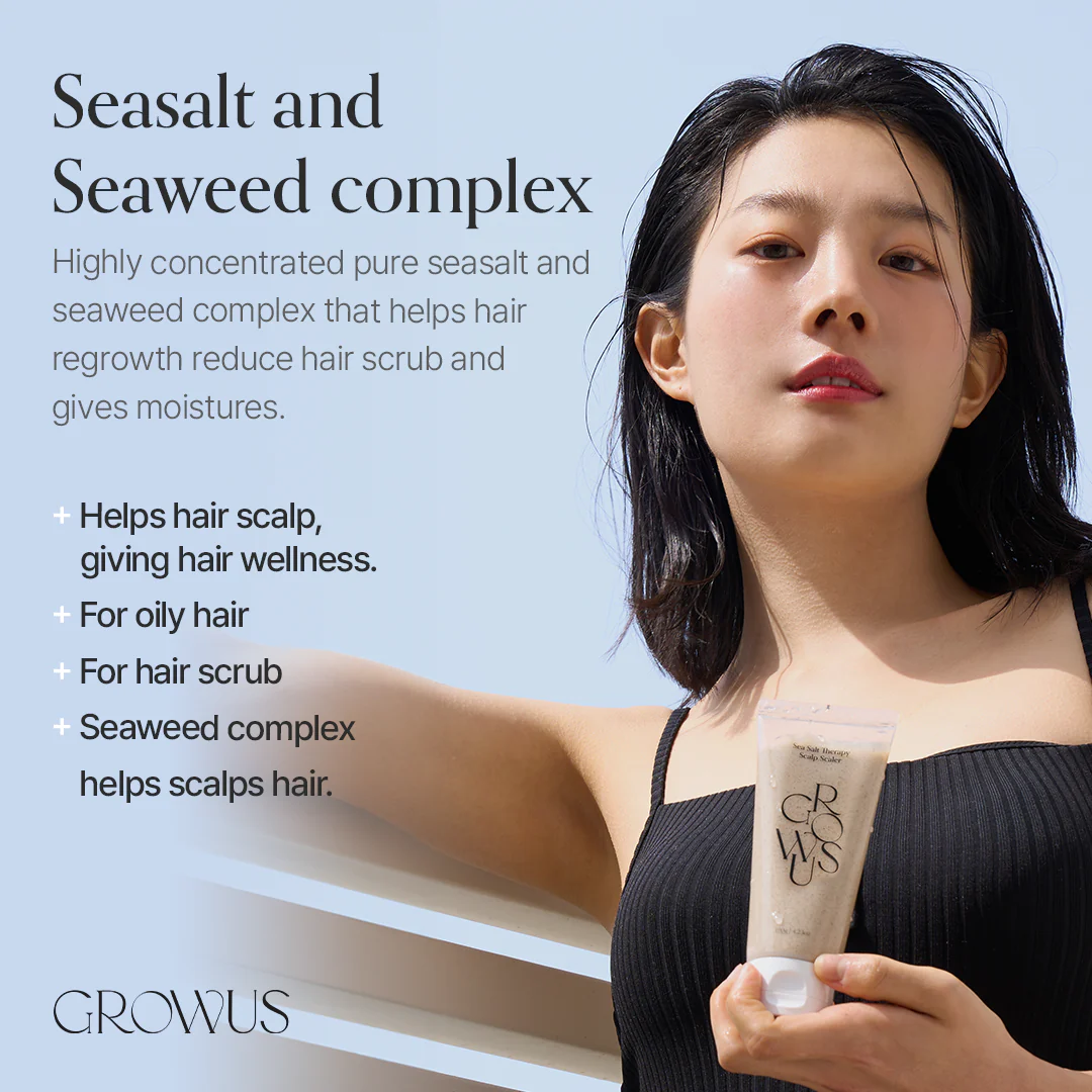 GROWUS Sea Salt Therapy Scalp Scaler - product infographic