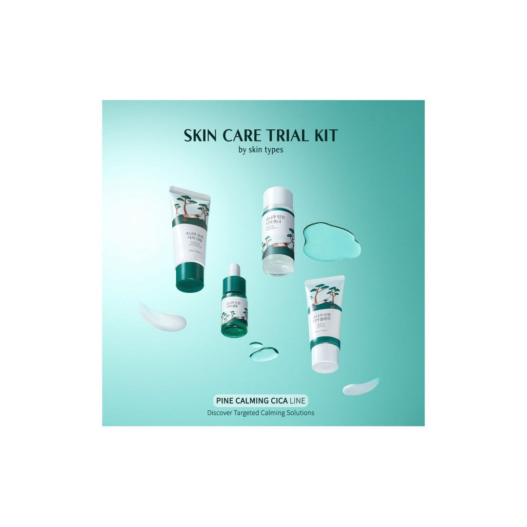 ROUND LAB Pine Calming Cica Trial Kit - hero product photo on white background