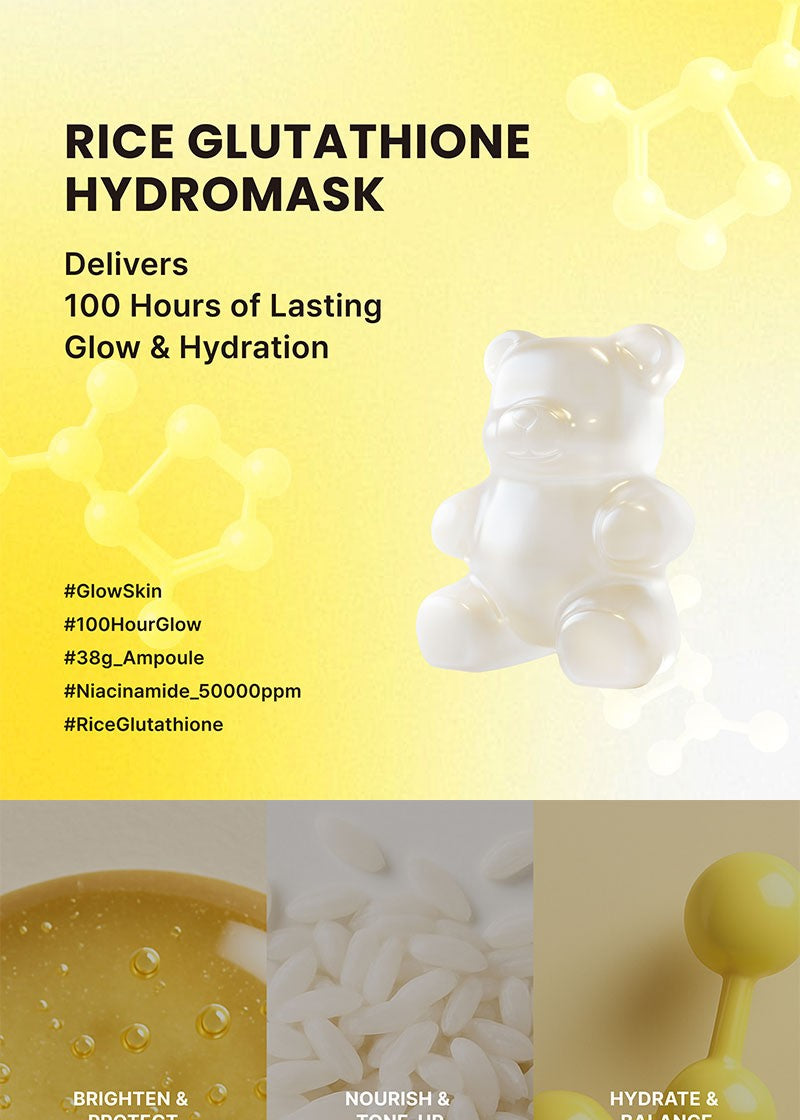 PODL Rice Glutathione Hydromask - 100 hours of lasting glow and hydration