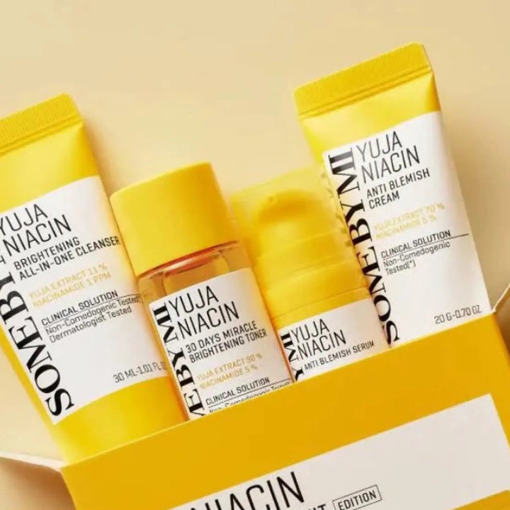 SOME BY MI Yuja Niacin Brightening Starter Kit - products in box